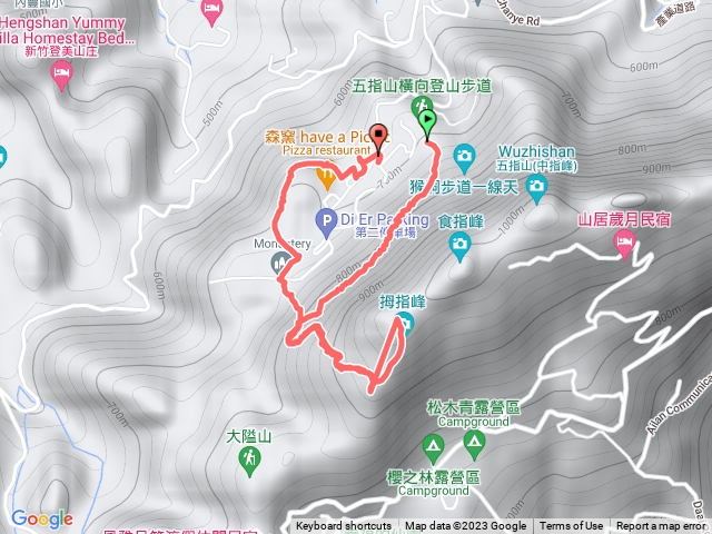 五指山橫向、拇指山