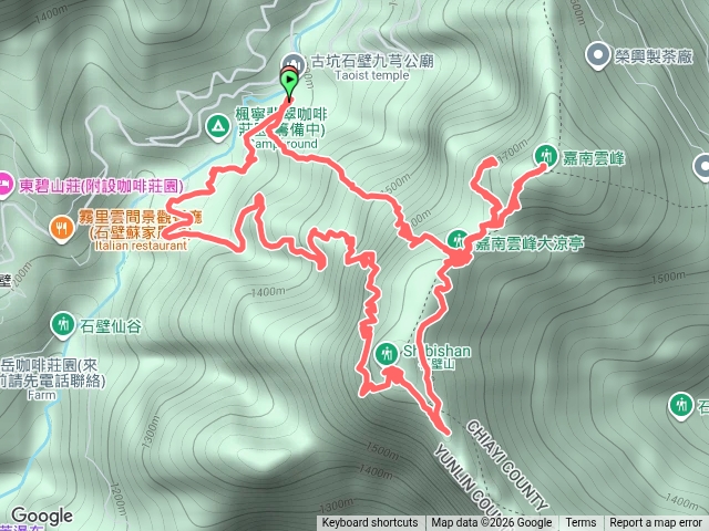 石壁山、嘉南雲峰(南側登山口)預覽圖