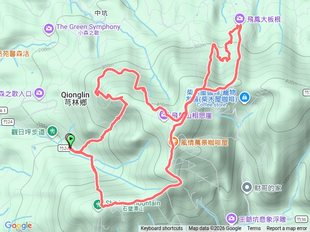 飛石步道（南北線） 板根樹路徑預覽圖
