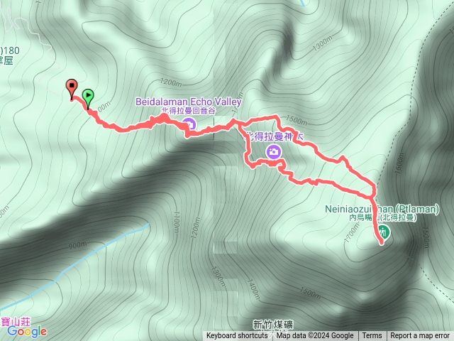 2024116北得拉曼內鳥嘴山o型路線預覽圖