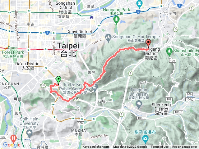 台北大縱走第六段（麟光捷運站－中華科技大學）