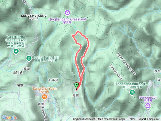 20240910陽明山內寮瑪礁古道2號圓堡竹篙山東北峰內雙溪古道台灣石O型