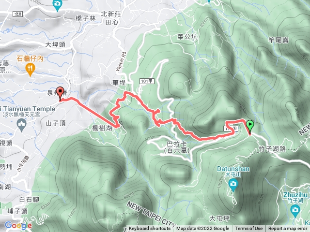 淡基橫斷古道西段-十八彎古道到楓樹湖