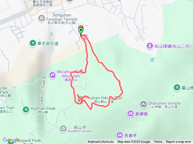 台北市信義區虎山溪步道、虎山親山步道O型