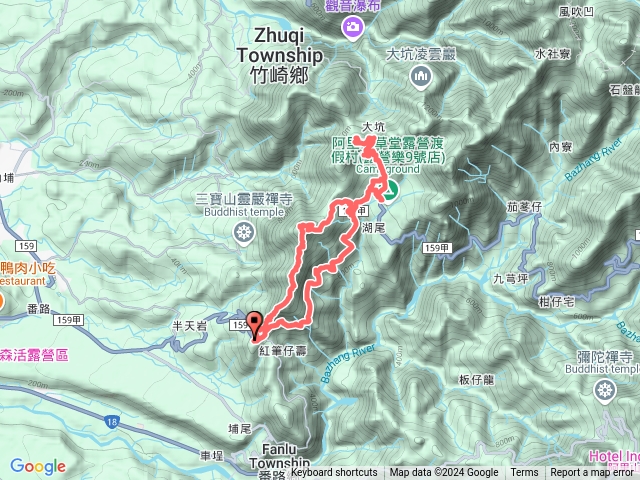 公車火燒寮茶科站>尖凍山主峰往返>連走尖凍山基點峰>鳩州嶺>烏心石三寶山>大籠公車站預覽圖