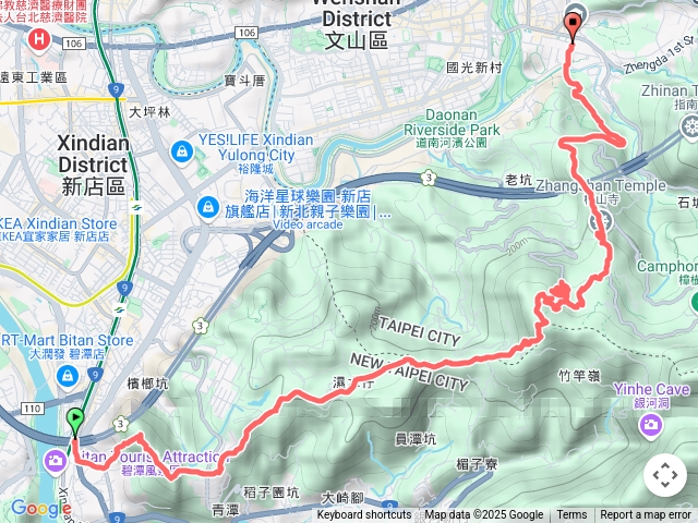 新店小獅山經貓空杏花林出政大