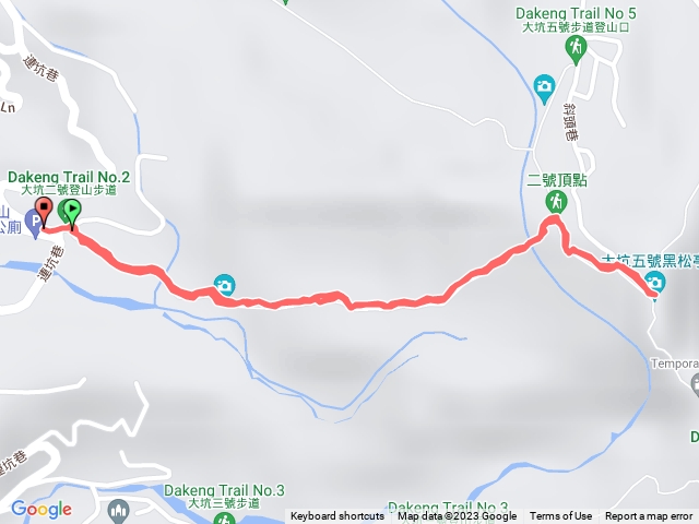 大坑2號接5-1號原路折返