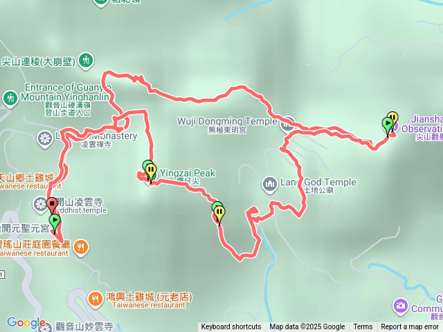 觀音4尖盤絲尖潮音尖尖山小鷹仔尖