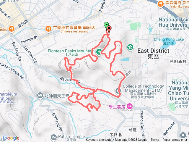 十八尖山-高峰植物園-清大