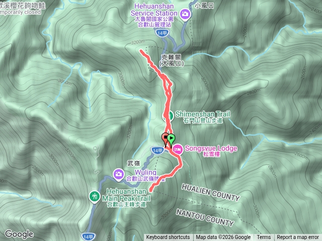 石門山（北）、哈哈山（南）、合歡尖山（東峰）6連峰預覽圖