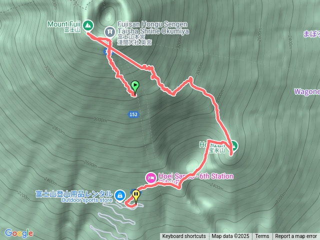 富士山八合目登頂下御殿場
