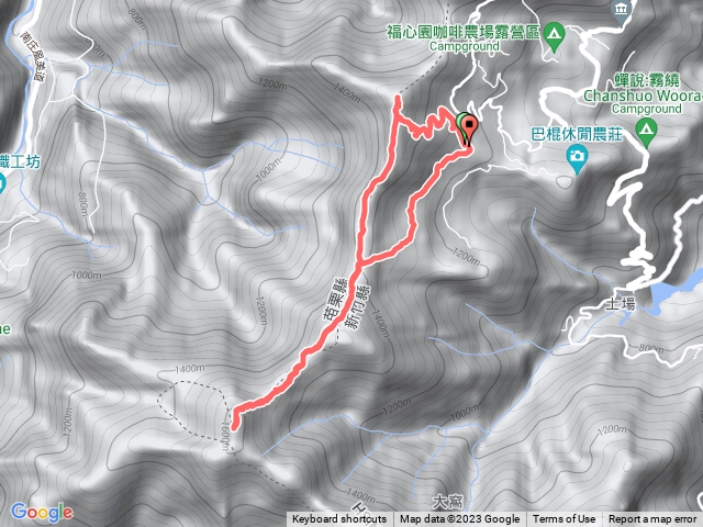 新竹縣五峰鄉鳥嘴山大窩山縱走