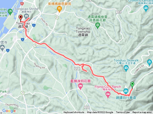 2022-10-23 銅鑼連走通霄─九華山→挑鹽古道→南窩綠丘勒石→通霄落羽松大道→圓山農場圓子山→通霄隧道→通霄神社→虎頭山→通霄火車站