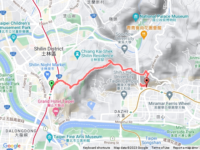 劍潭到劍南雙劍行程