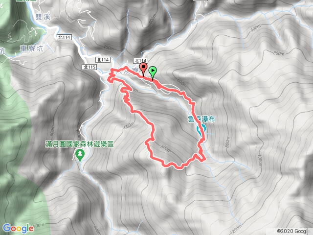 三峽雲森瀑布群組合山O型