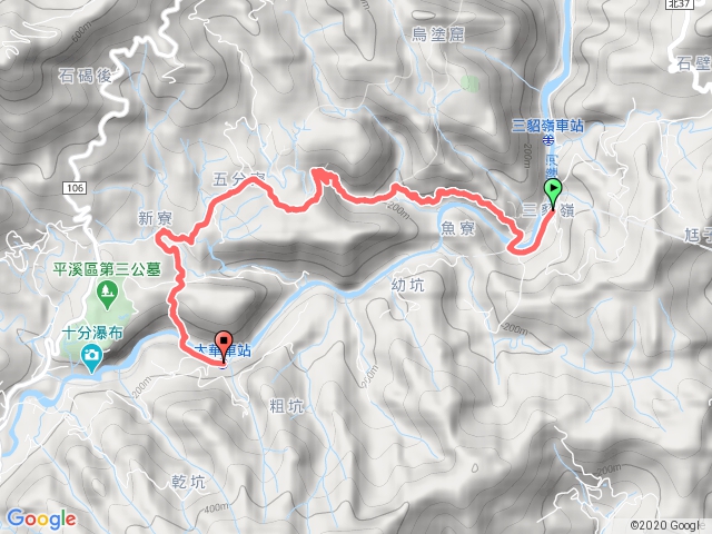 三貂嶺步道瀑布群、野人洞，大華車站