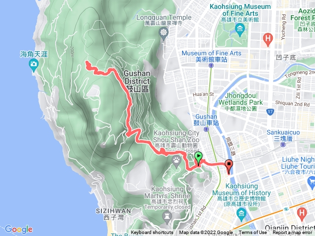 夜爬柴山動物園到雅座來回