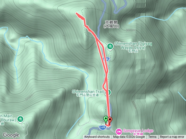 南哈哈山-哈哈山-石門山北峰（遊客中心起）預覽圖