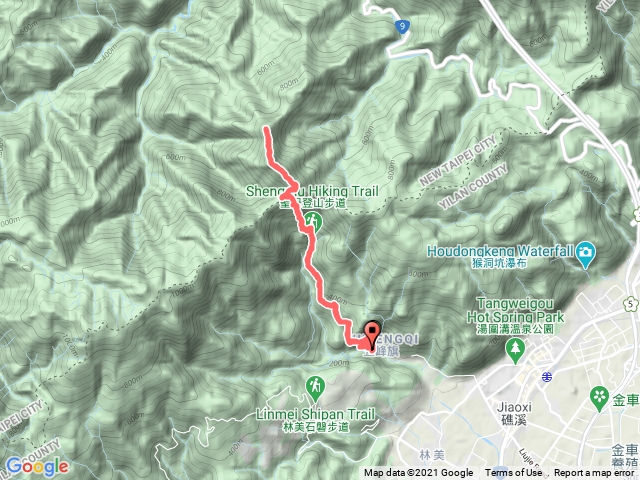 20210419礁溪五峰旗停車場-抺茶山-三角崙山-箭竹子山