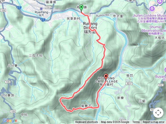 20250429瑞芳-柑坪里站-蛇子形稜線路-蛇子形古道-周家古厝-烏塗窟坑-祡寮古道-猴硐車站