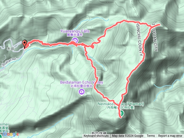 鳥結o (鴛鴦谷瀑布、內鳥嘴山、那結山