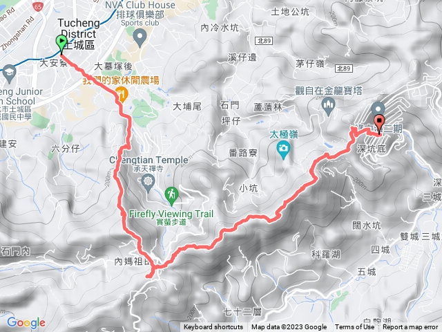 永寧到新店安坑經天上山
