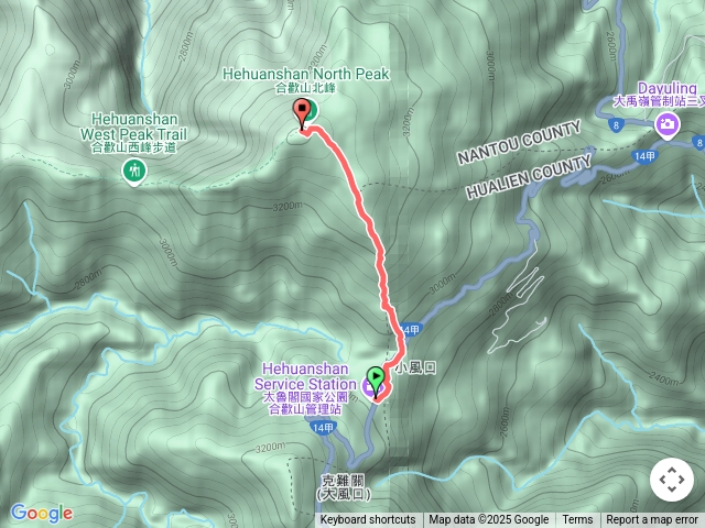 合歡山北峰上行