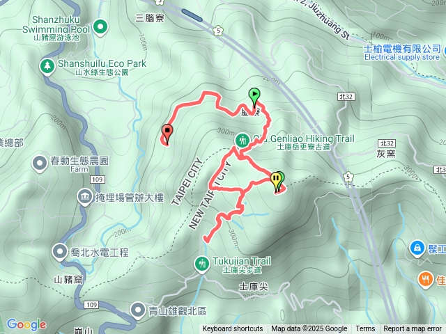1012土庫岳南深路91巷-土庫岳-大坪街-山豬淚湖-南深路91巷