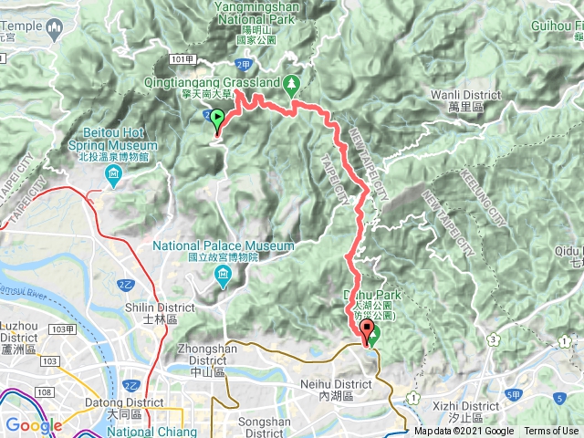 陽明山東段串連內湖主稜縱走