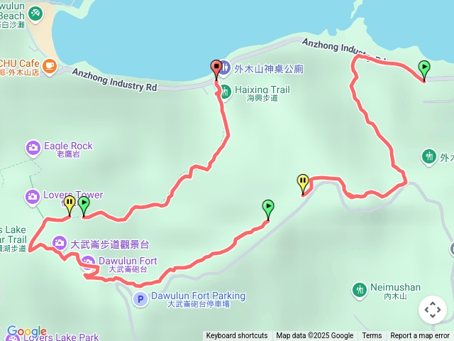 中山峽谷步道大武崙山海興步道O型預覽圖