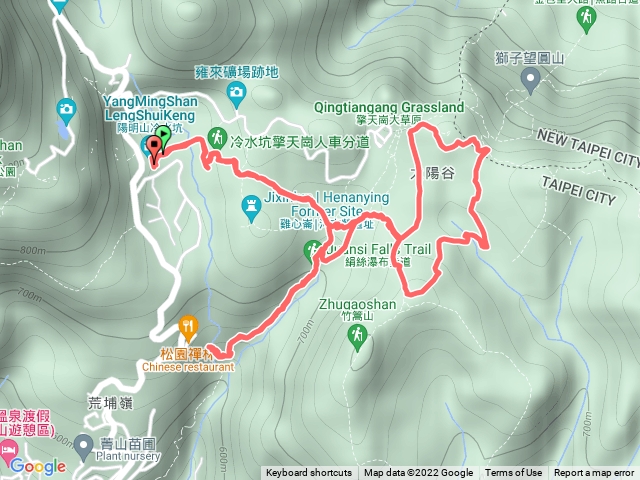 擎天崗環形步道、涓瀑布（冷水坑登山開來回）