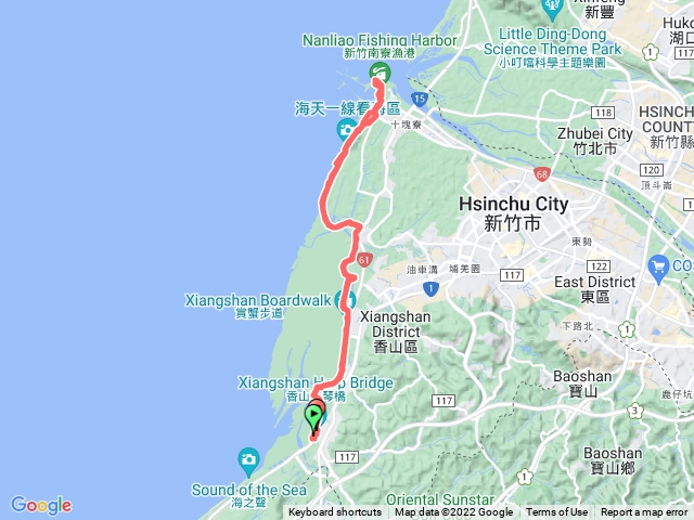 新竹鹽水公園到南寮漁港