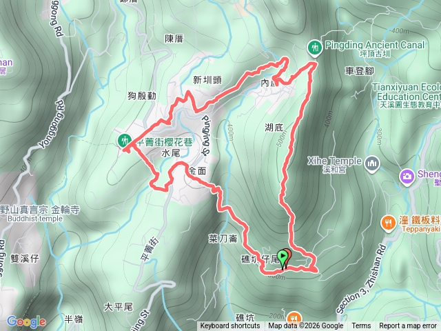 鵝尾山串行古圳道及平菁街42巷賞櫻O型預覽圖