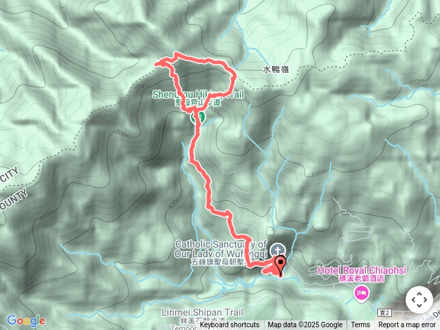 2025-03-16 五峰旗瀑布～聖母教堂～通天橋～巴唐古道～聖母山莊O繞