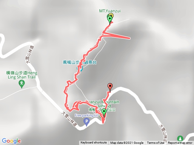 鳶嘴山新路口上同下