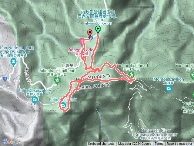 塔塔加鹿林山麟趾山玉山登山口預覽圖