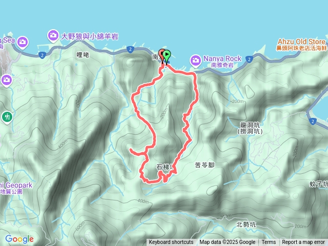 20250705瑞芳-南雅南新宮-仁愛橋-石梯坑古道-石梯坑山-雙鬼小霸尖-黃金七稜-南子杏山東南峰-南雅南新宮