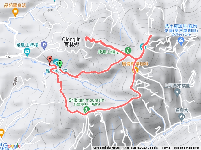 飛鳳山1800上 下第一涼亭上中坑山下2800
