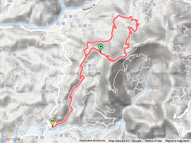 暗影山西北嶺上北嶺下步行至法蝶1100905