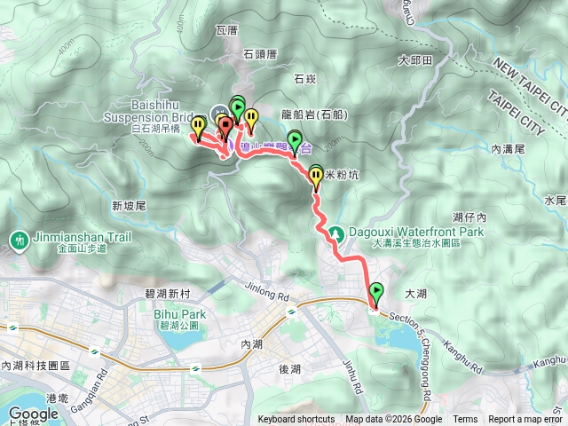 大溝溪治水園區 - 圓覺寺步道、白石湖吊橋、碧山巖、忠勇山.gpx預覽圖