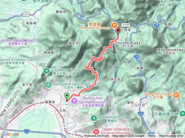 新北投～中正山～竹子湖預覽圖