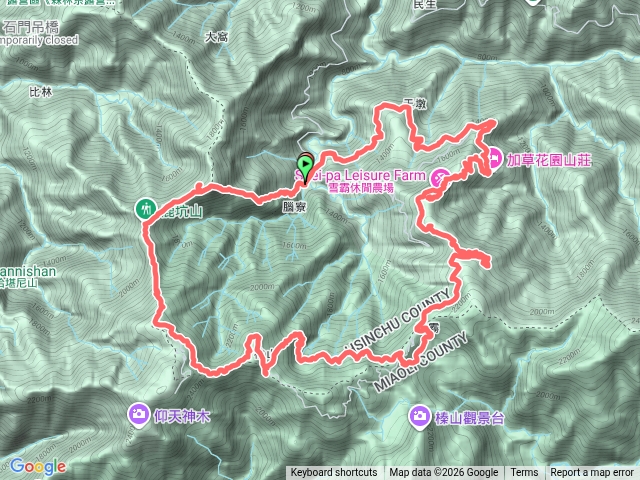南比林山-鹿坑山-野馬瞰山O繞預覽圖