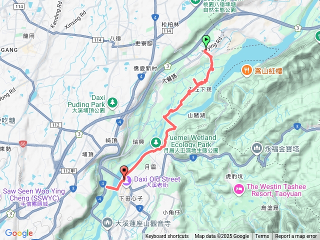 2025-09-04 大溪賞九月雪─韭菜花田→原野馬訓中心→香草野園→中庄調整池→中庄吊橋→月眉人工濕地→大溪橋