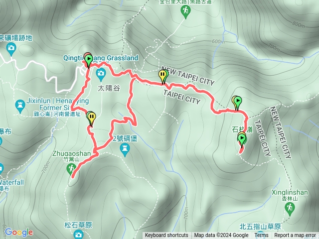 竹篙山-擎天崗一石梯嶺一環形