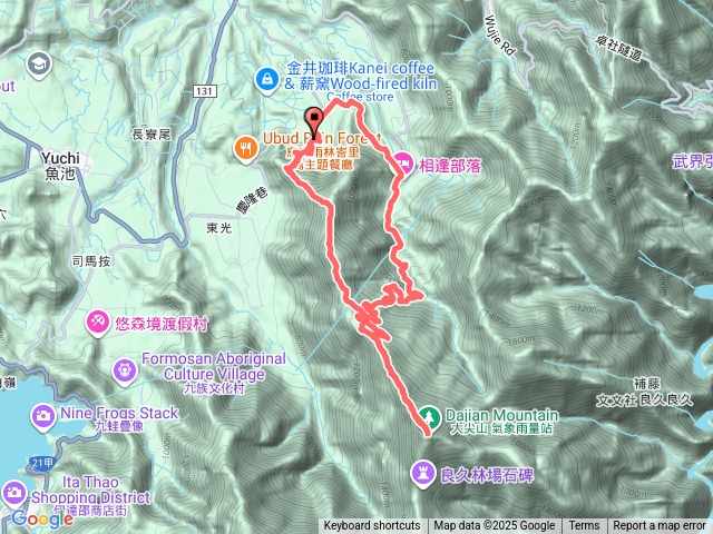 日月潭 過坑山、大尖山 縱走預覽圖