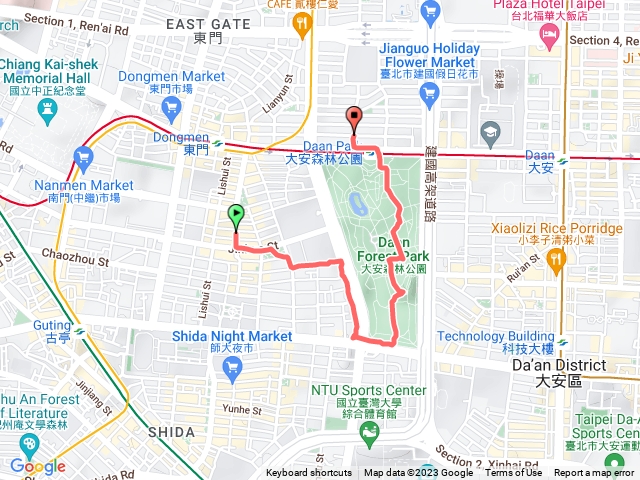 永康街，大安森林公園