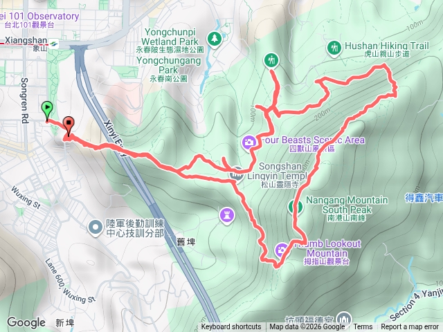 四獸加九五峰原路返回