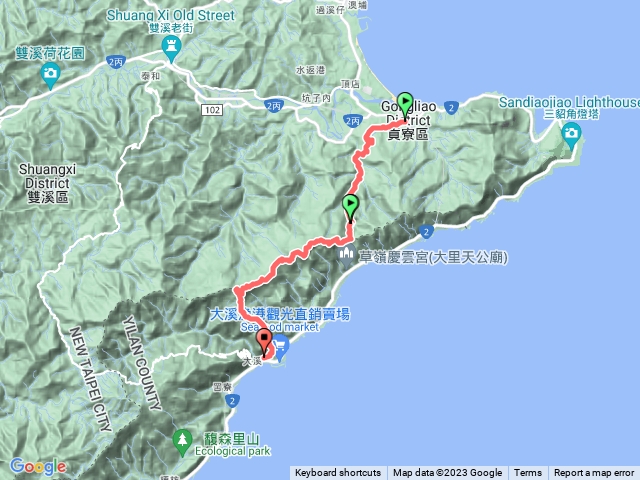 福隆火車站-草嶺古道-灣坑頭山-桃源谷道-大溪火車站