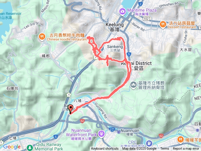 八堵車站-三坑車站-獅球嶺炮台步道-三坑車站-八堵車站預覽圖