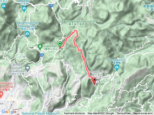 涓絲瀑布-擎天崗-竹篙山-內寮古道-大崎頭步道-聖人瀑布